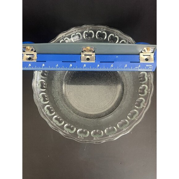 Vintage Frosted Ocean Glass Apple Serving Bowl 9” - Picture 6 of 7